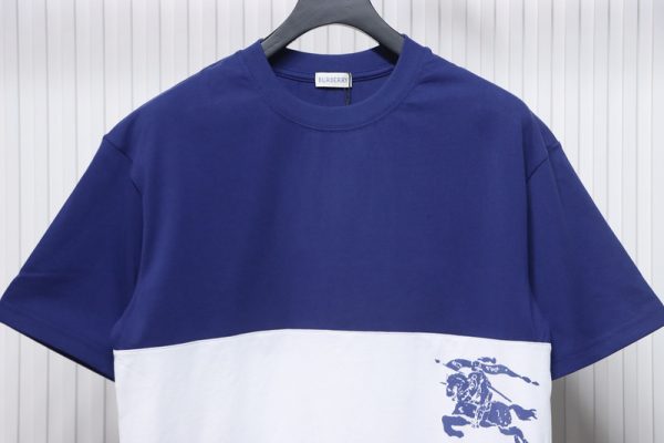 pk_god_batch_burberry_white_striped_horse_print_short_sleeves_1C1FF9446551D PK God Batch Burberry White striped horse print short sleeves