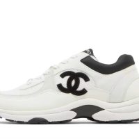 PK God Batch Chanel Low Top Trainer Suede White Black PK God Batch Chanel Low Top Trainer Suede White Black