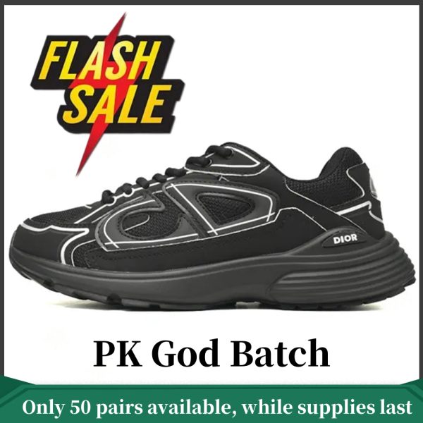 PK God Batch Dior Light Grey 'B30' Sneakers New Reflective 3SN27ZIR-16536