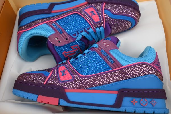 pk_god_batch_louis_vuitton_blue_lv_trainer_crystals_1C34834BD3714 PK God Batch Louis Vuitton Blue LV Trainer Crystals