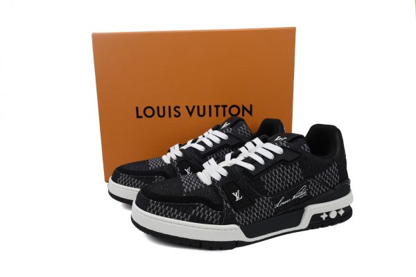 pk_god_batch_louis_vuitton_lv_trainer_black_damier_3d_denim_1ad6dx_1C3486341E410 PK God Batch Louis Vuitton LV Trainer Black Damier 3D Denim 1AD6DX