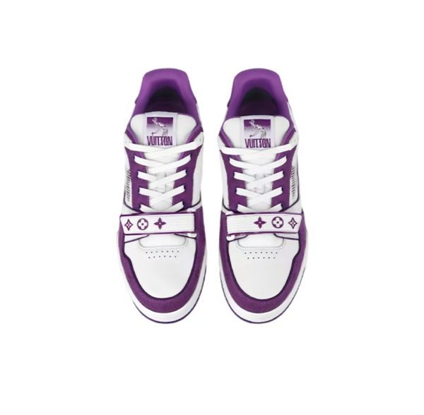 pk_god_batch_louis_vuitton_lv_trainer_monogram_strap_white_purple_1B16AC753651B PK God Batch LOUIS VUITTON Trainer Monogram Strap White Purple