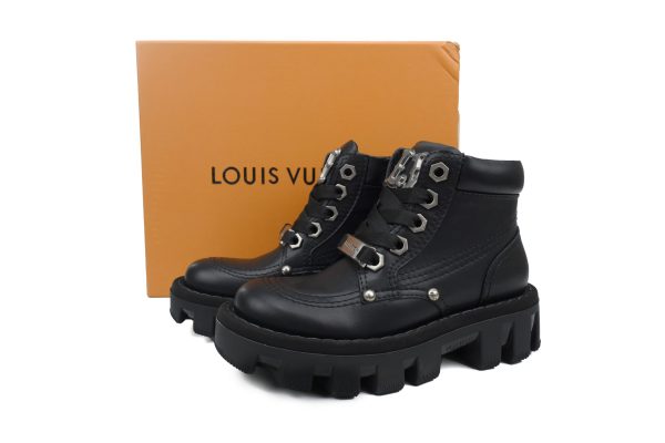 PK God Batch LOUIS VUITTON Martin boots Black pk01