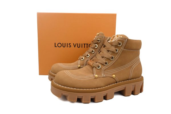 PK God Batch LOUIS VUITTON Martin boots Brown