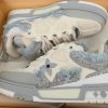PK God Batch Louis Vuitton Skate Horse Hair Gray White Diamond