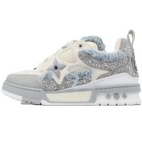 PK God Batch Louis Vuitton Skate Horse Hair Gray White Diamond PK God Batch Louis Vuitton Skate Horse Hair Gray White Diamond