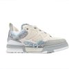 PK God Batch Louis Vuitton Skate Horse Hair Gray White Diamond