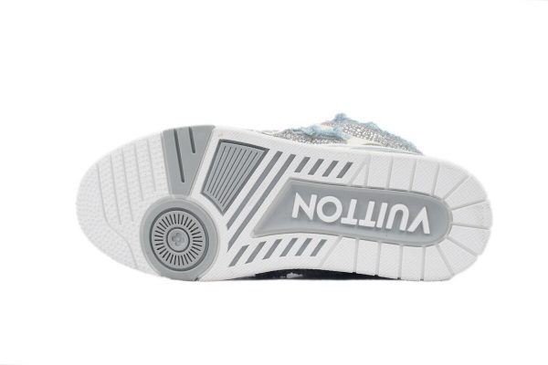 PK God Batch Louis Vuitton Skate Horse Hair Gray White Diamond