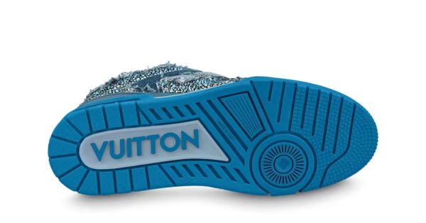 PK God Batch Louis Vuitton Skate Trainer Blue Swarovski Monogram