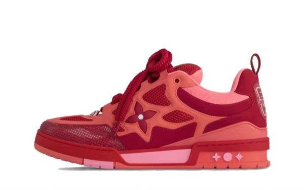 PK God Batch Louis Vuitton Skate Trainer Red Orange