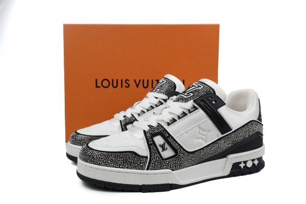 pk_god_batch_louis_vuitton_trainer_black_white_swarovski_1abm08__1C34846B93511 PK God Batch Louis Vuitton Trainer Black White Swarovski 1ABM08