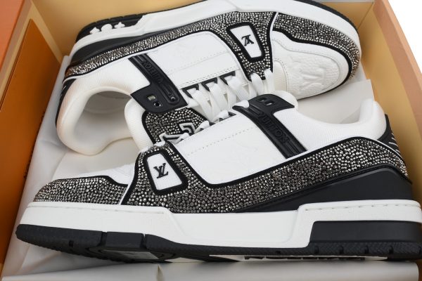 pk_god_batch_louis_vuitton_trainer_black_white_swarovski_1abm08__1C34846C1CE15 PK God Batch Louis Vuitton Trainer Black White Swarovski 1ABM08