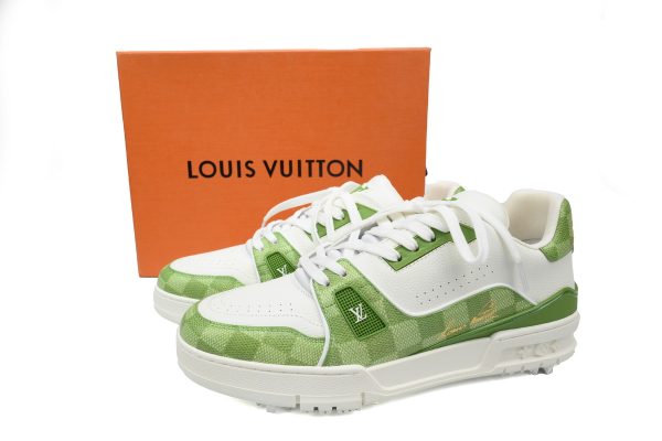 PK God Batch LOUIS VUITTON Trainer Golf Checkerboard Green