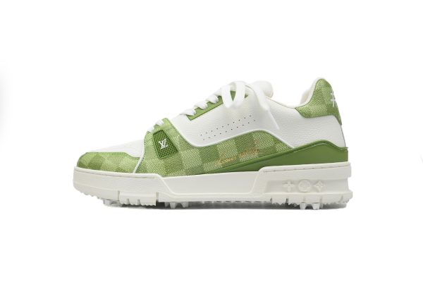 PK God Batch LOUIS VUITTON Trainer Golf Checkerboard Green