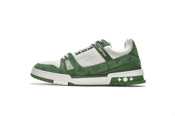 PK God Batch LOUIS VUITTON Trainer Green Cloth Surface VL1201