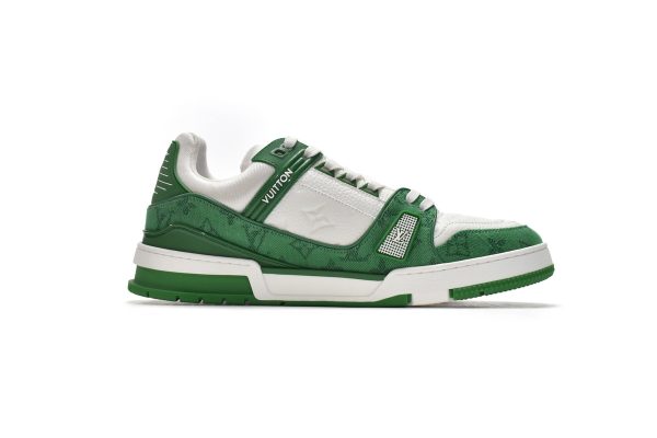 PK God Batch LOUIS VUITTON Trainer Green Cloth Surface VL1201