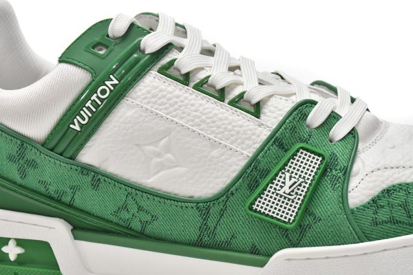 PK God Batch LOUIS VUITTON Trainer Green Cloth Surface VL1201