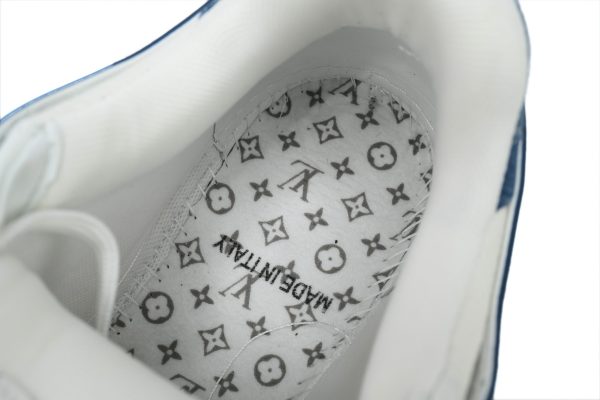 PK God Batch LOUIS VUITTON Trainer White and blue denim