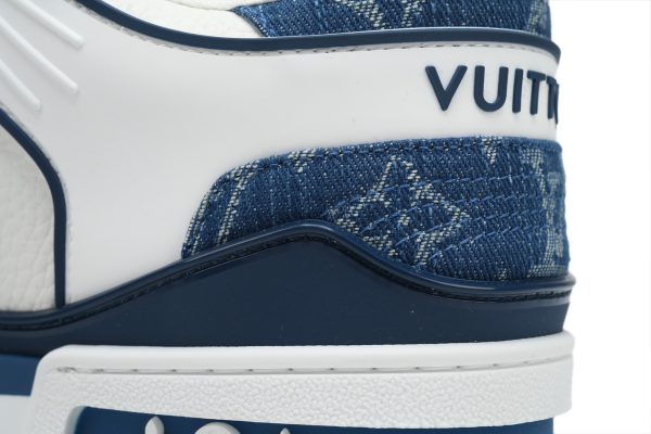PK God Batch LOUIS VUITTON Trainer White and blue denim