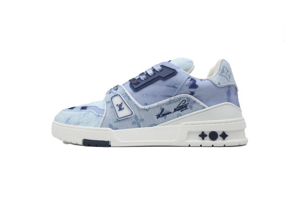 PK God Batch LOUIS VUITTON Trainer XS Rendering Blue Cloth PK God Batch LOUIS VUITTON Trainer XS Rendering Blue Cloth