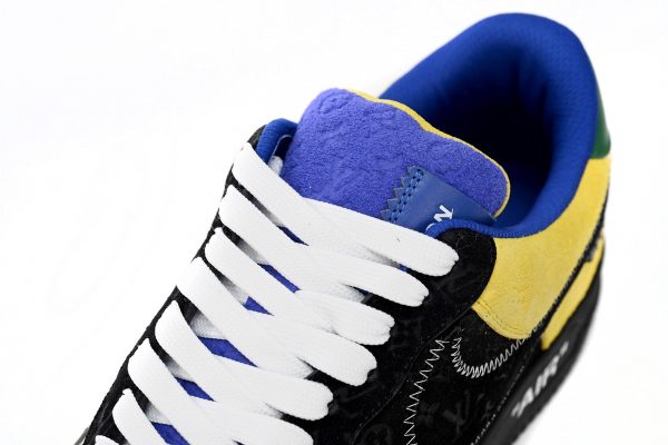 PK God Batch LOUIS VUITTON x Nike Air Force 1 Silver Yellow 1A9VCH