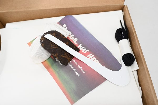 PK God Batch LOUIS VUITTON x Nike Air Force 1 Silver Yellow 1A9VCH