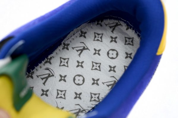 PK God Batch LOUIS VUITTON x Nike Air Force 1 Silver Yellow 1A9VCH