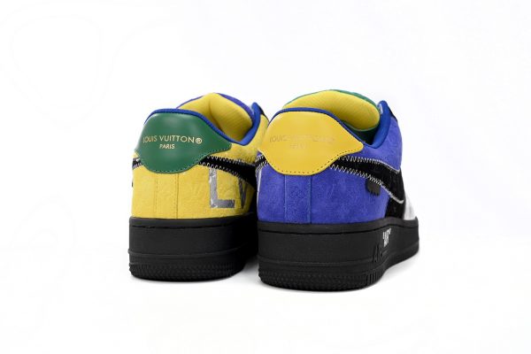 PK God Batch LOUIS VUITTON x Nike Air Force 1 Silver Yellow 1A9VCH