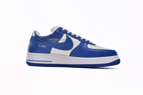 PK God Batch LOUIS VUITTON x Nike Air Force 1 White Blue 7108-5