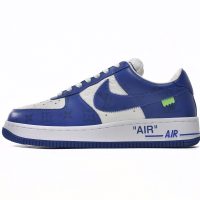 PK God Batch LOUIS VUITTON x Nike Air Force 1 White Blue 7108-5 PK God Batch LOUIS VUITTON x Nike Air Force 1 White Blue 7108-5