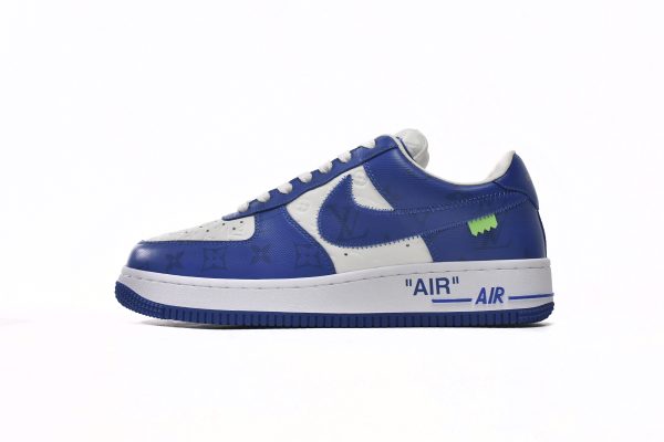 PK God Batch LOUIS VUITTON x Nike Air Force 1 White Blue 7108-5