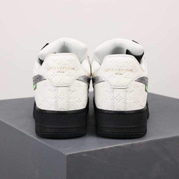 PK God Batch Louis Vuitton x Nike Air Force Low White Black Silver