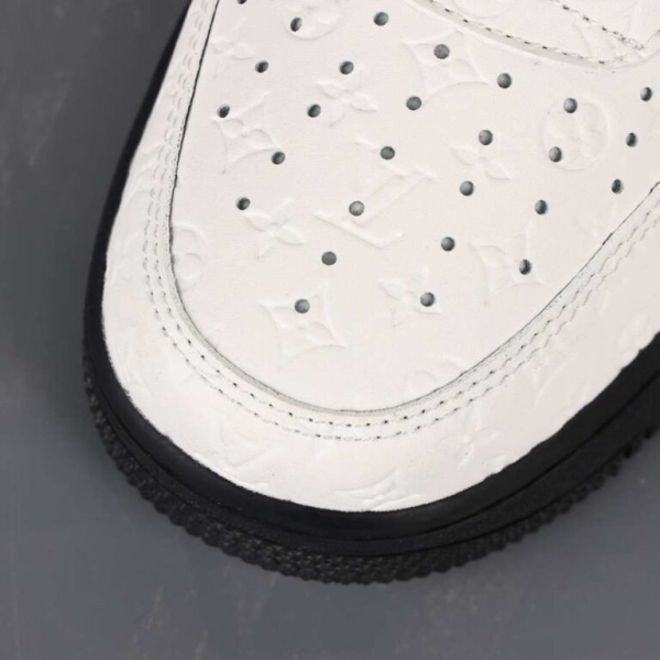 PK God Batch Louis Vuitton x Nike Air Force Low White Black Silver