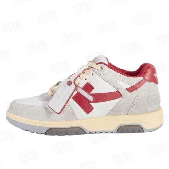 PK God Batch OFF-WHITE Out of Office Low 'Light Grey Red' OMIA189S 24LEA011 0525 PK God Batch OFF-WHITE Out of Office Low 'Light Grey Red' OMIA189S 24LEA011 0525