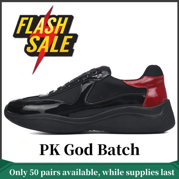 PK God Batch Prada Sneakers Black Red PK God Batch Prada Sneakers Black Red