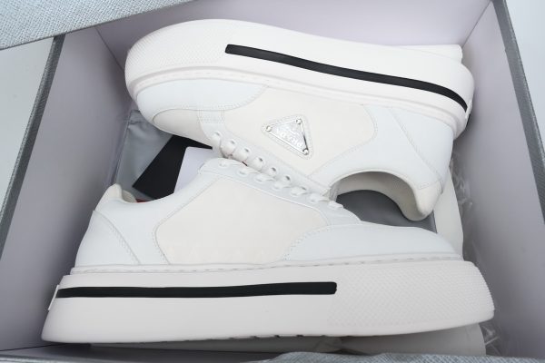 PK God Batch Prada White plaid platform shoes