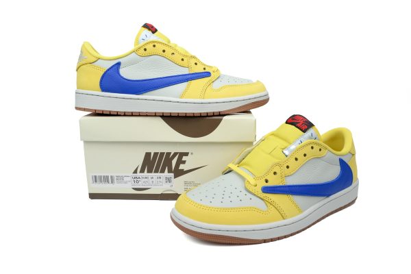 PK God Batch Air Jordan 1 Retro Low OG SP Travis Scott Canary DZ4137-700