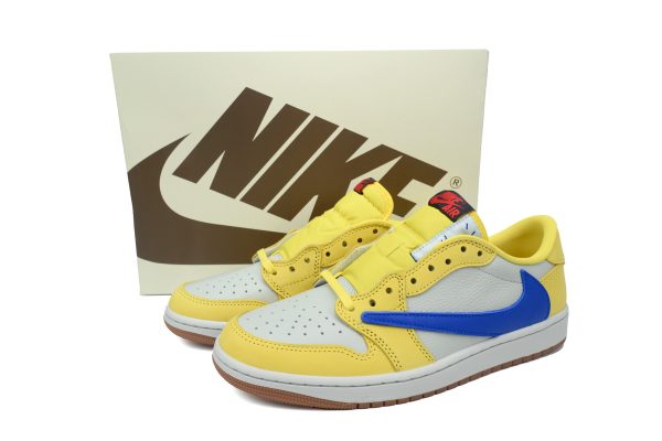 PK God Batch Air Jordan 1 Retro Low OG SP Travis Scott Canary DZ4137-700