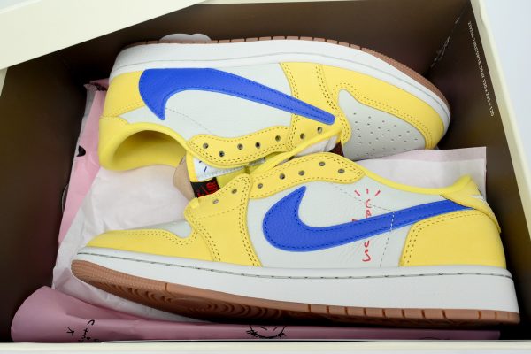 PK God Batch Air Jordan 1 Retro Low OG SP Travis Scott Canary DZ4137-700