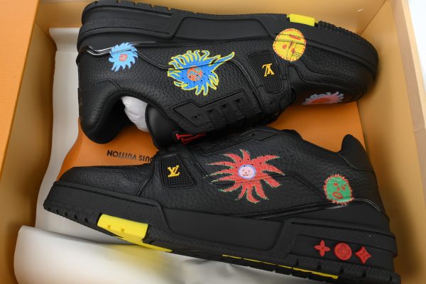 pk_god_batch_yayoi_kusama_x_louis_vuitton_trainer_black_1C107B80E5816 PK God Batch Yayoi Kusama x Louis Vuitton Trainer Black