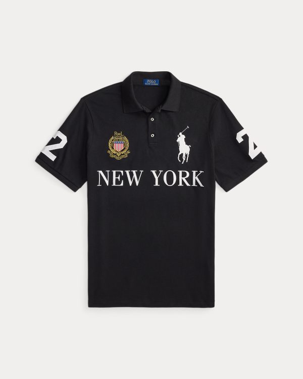 Polo Ralph Lauren Classic Fit New York Mesh Polo Shirt Black
