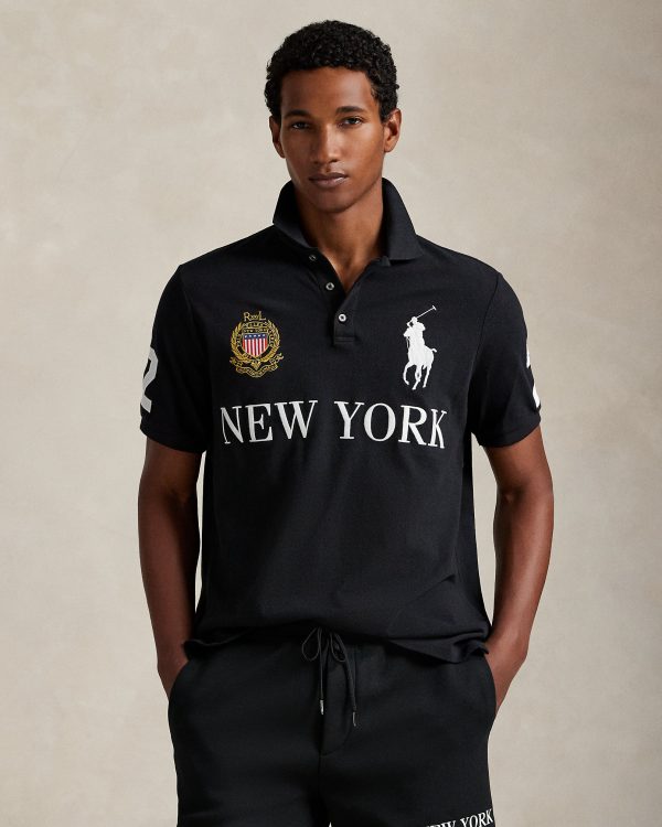Polo Ralph Lauren Classic Fit New York Mesh Polo Shirt Black