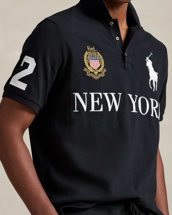 Polo Ralph Lauren Classic Fit New York Mesh Polo Shirt Black