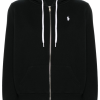 Polo Ralph Lauren Men's Double Knit Full-Zip Hoodie Sweatshirt Black and White