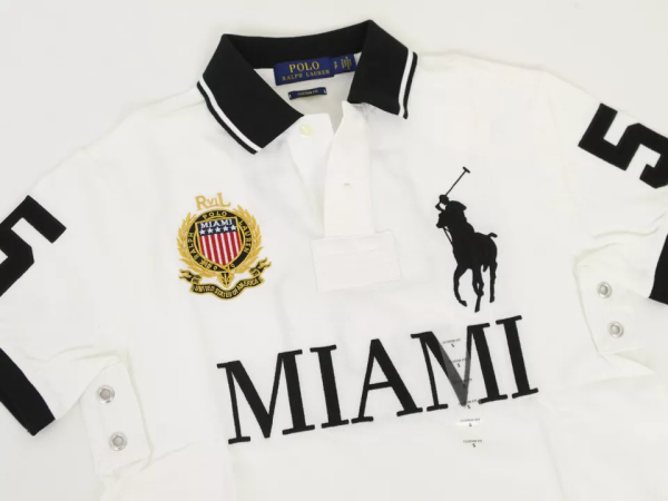 Polo Ralph Lauren Men's White Miami Custom Fit Polo Shirt