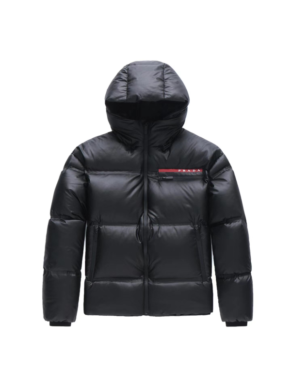 Prada Light Re-Nylon hooded puffer jacket Black Prada Light Re-Nylon hooded puffer jacket Black