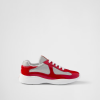 PRADA Red Prada America's Cup biker fabric sneakers