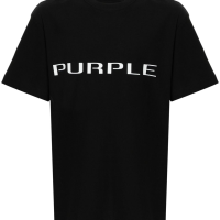 Purple Brand Wordmark Tee Black Purple Brand Wordmark Tee Black