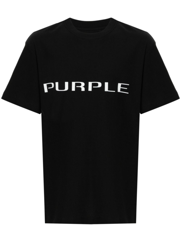 Purple Brand Wordmark Tee Black Purple Brand Wordmark Tee Black
