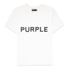 Purple Brand Wordmark Tee White Purple Brand Wordmark Tee White